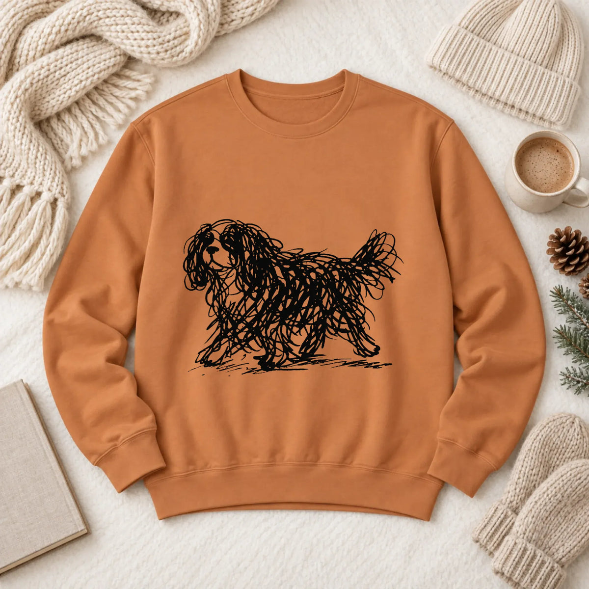Cavalier Artist Line Art Unisex Sweatshirt Yam