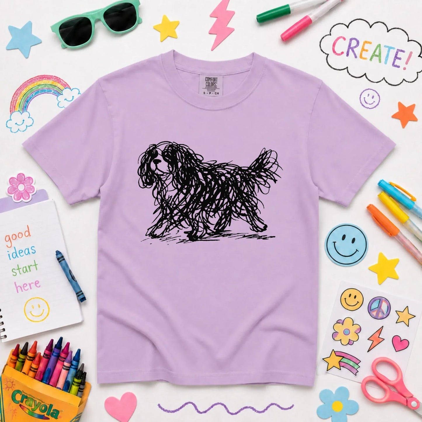 Cavalier Artist Line Art YOUTH Unisex TShirt Orchid
