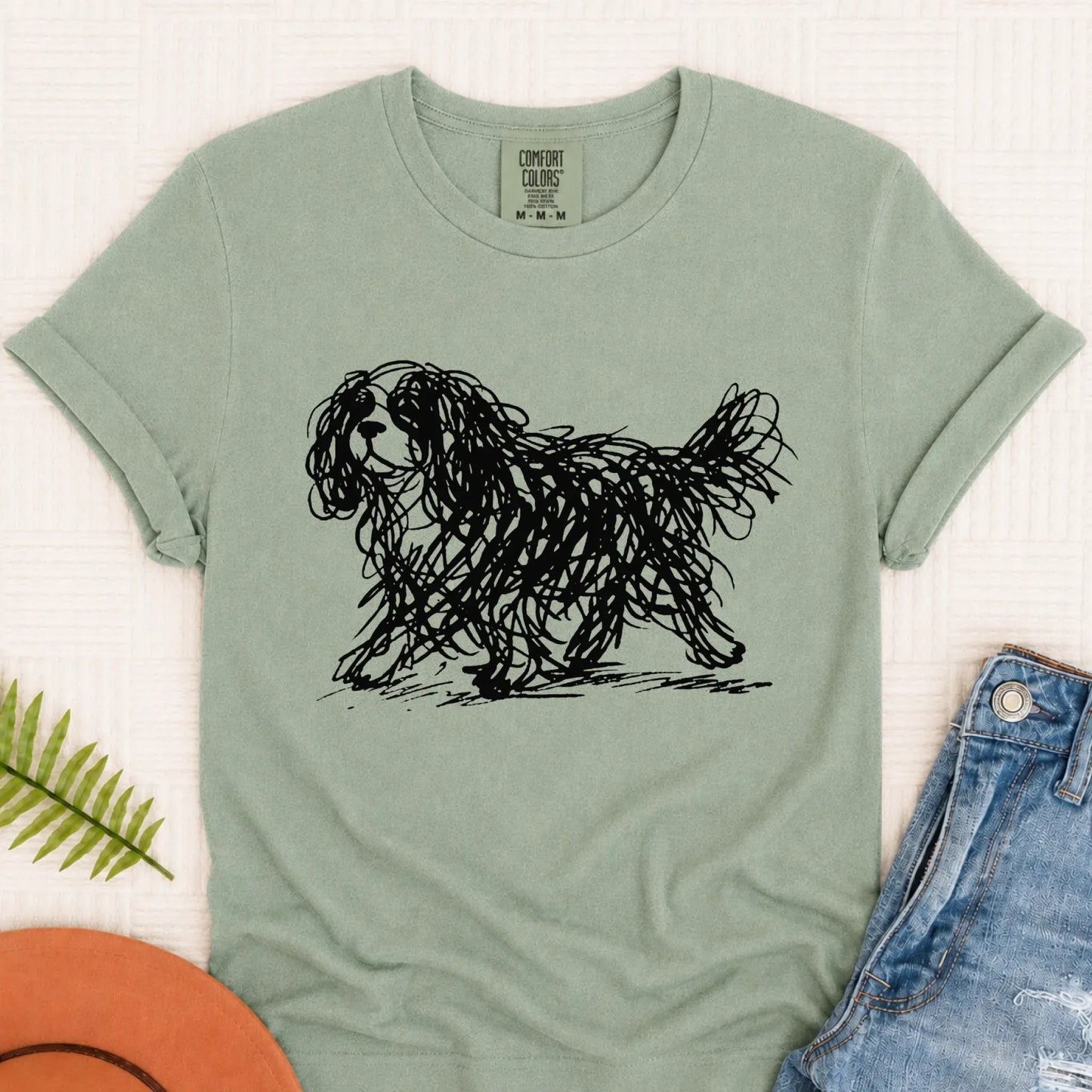 Cavalier Artist Squiggle Line Art Unisex TShirt Bay