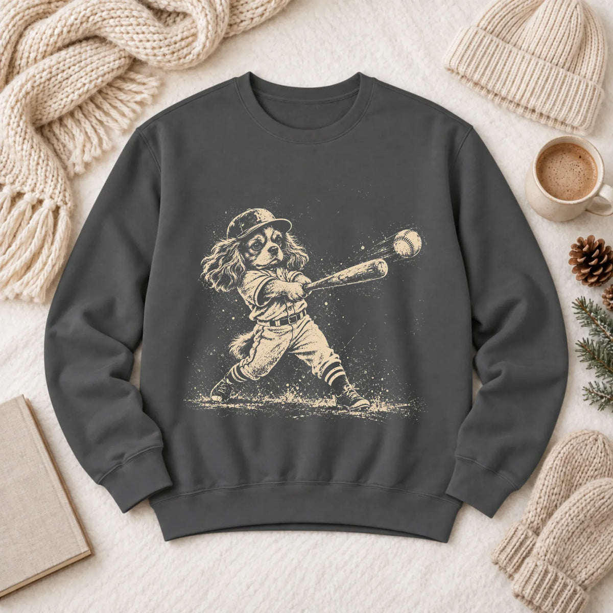 Cavalier Baseball Player Unisex Sweatshirt Pepper