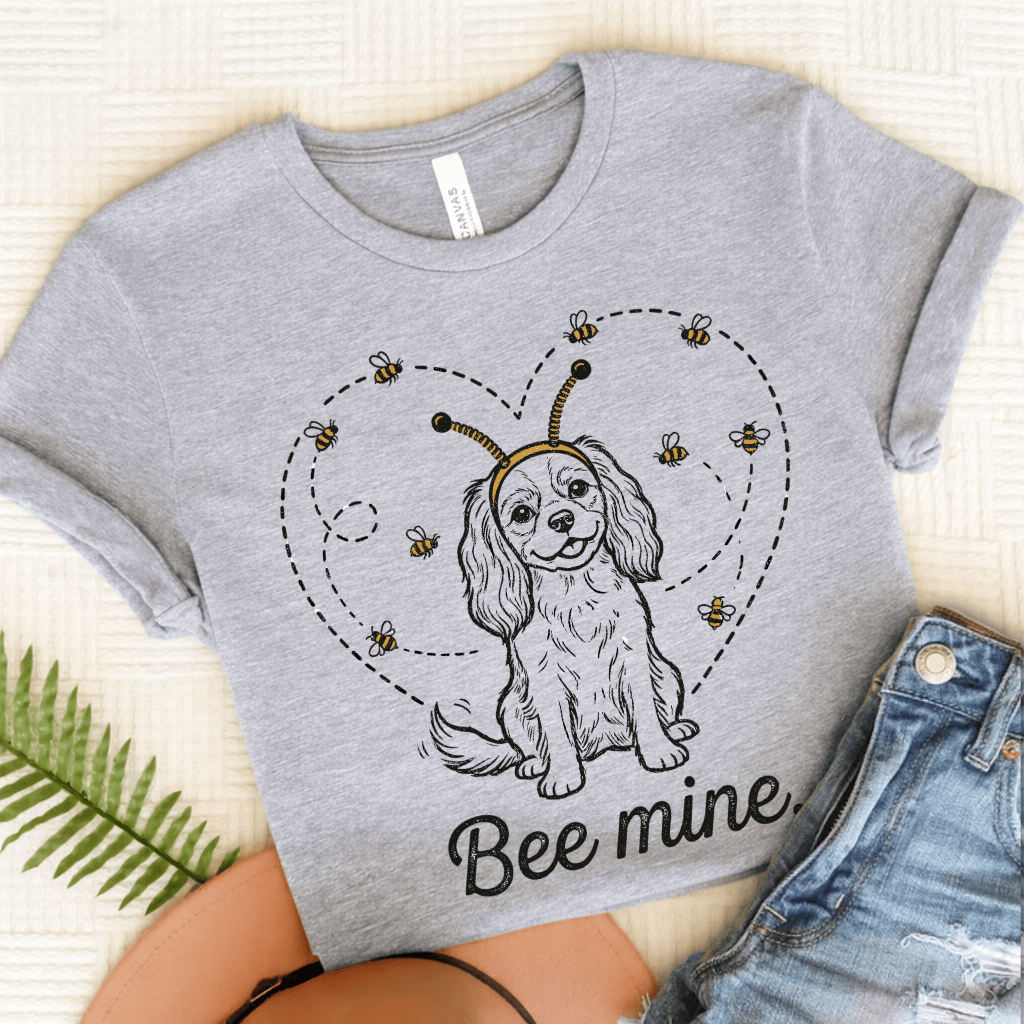 Cavalier Bee Mine Garden Unisex TShirt Athletic Heather
