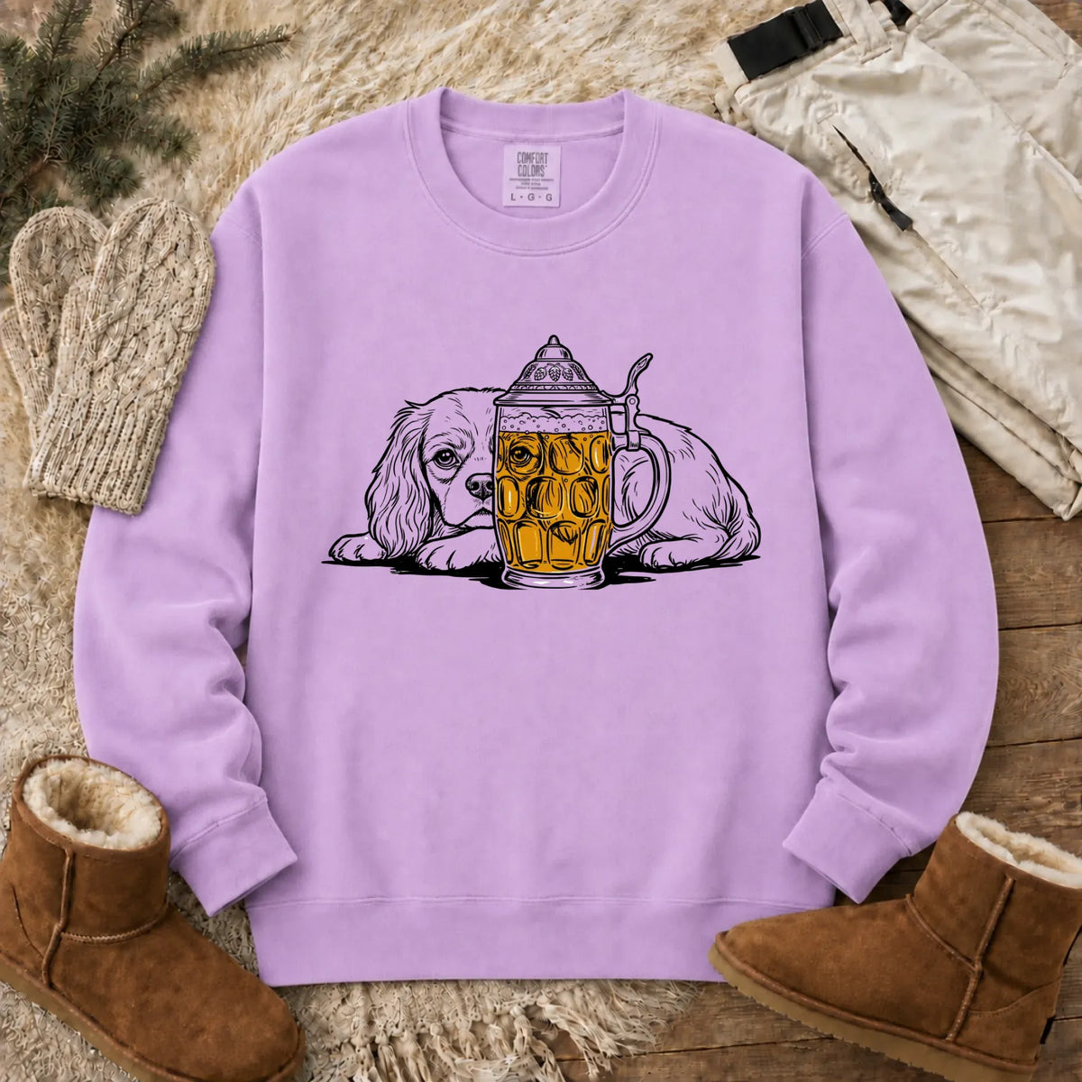 Customizer CC Light Sweatshirt / Orchid / S Cavalier Beer Drinking Brewer Unisex Sweatshirt