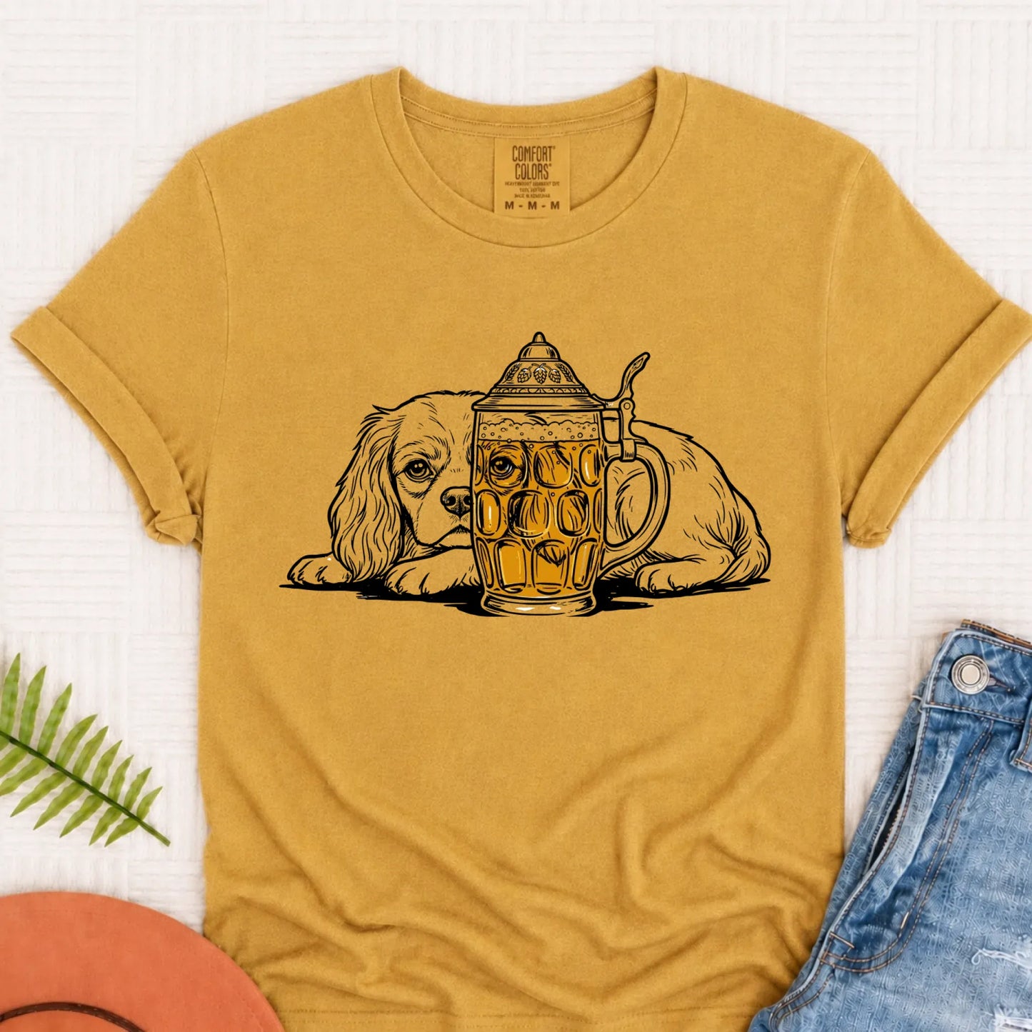 Customizer Monster Light 1717 / Mustard / S Cavalier Beer Drinking Brewer Unisex TShirt