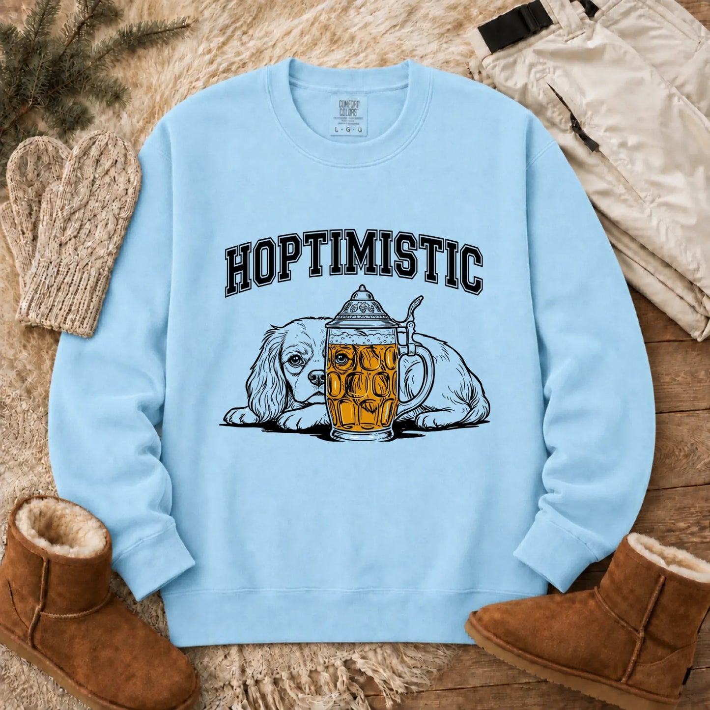 Customizer CC Light Sweatshirt / Chambray / S Cavalier Beer Lover Day Drinking Unisex Sweatshirt