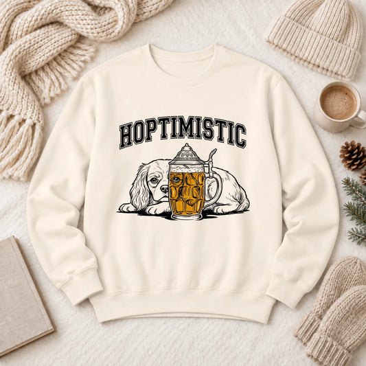 Cavalier Beer Lover Day Drinking Unisex Sweatshirt Ivory