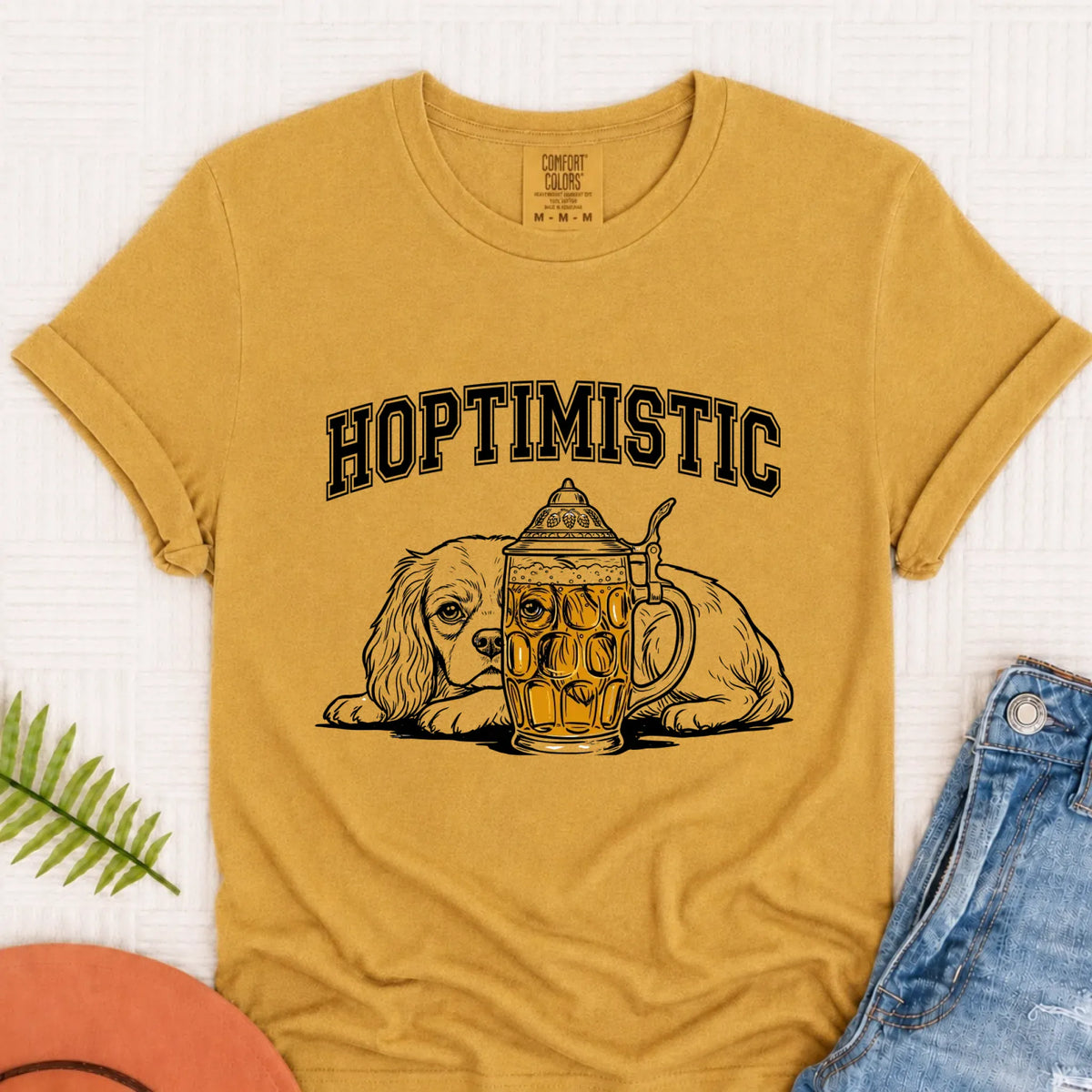 Customizer Monster Light 1717 / Mustard / S Cavalier Beer Lover Day Drinking Unisex TShirt