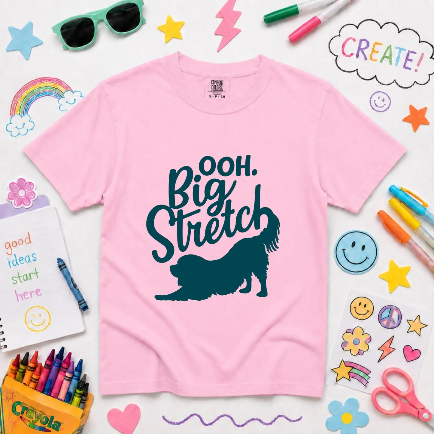 Cavalier Big Stretch Yoga Unisex YOUTH TShirt Blossom