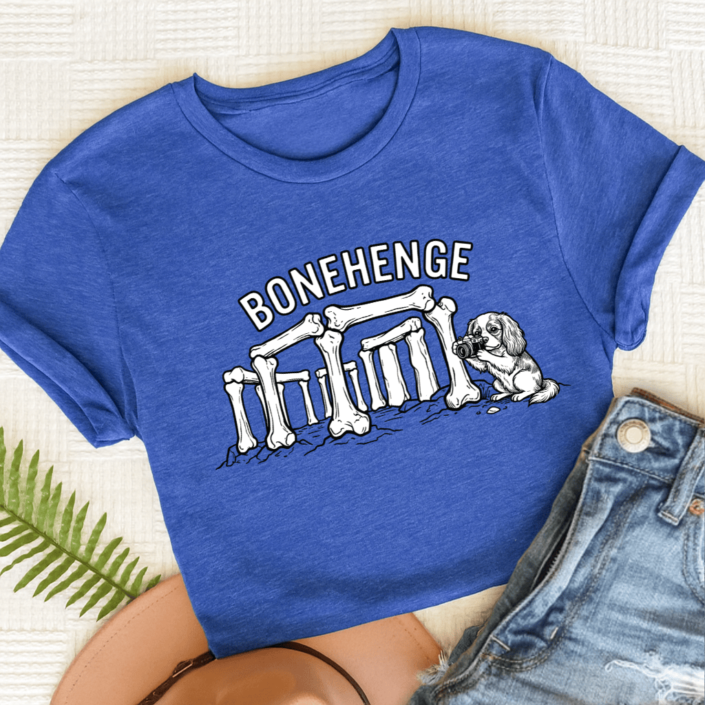 Cavalier Bonehenge Unisex TShirt Heather Royal