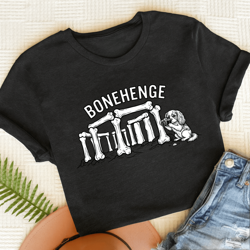 Cavalier Bonehenge Unisex TShirt Black