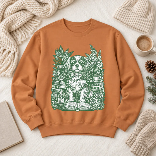 Cavalier Bookclub Reading Unisex Sweatshirt Yam