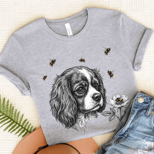 Cavalier Bumble Bee Unisex TShirt Athletic Heather