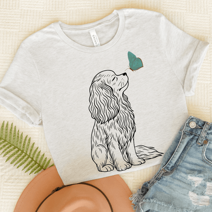 Cavalier Butterfly TShirt Ash