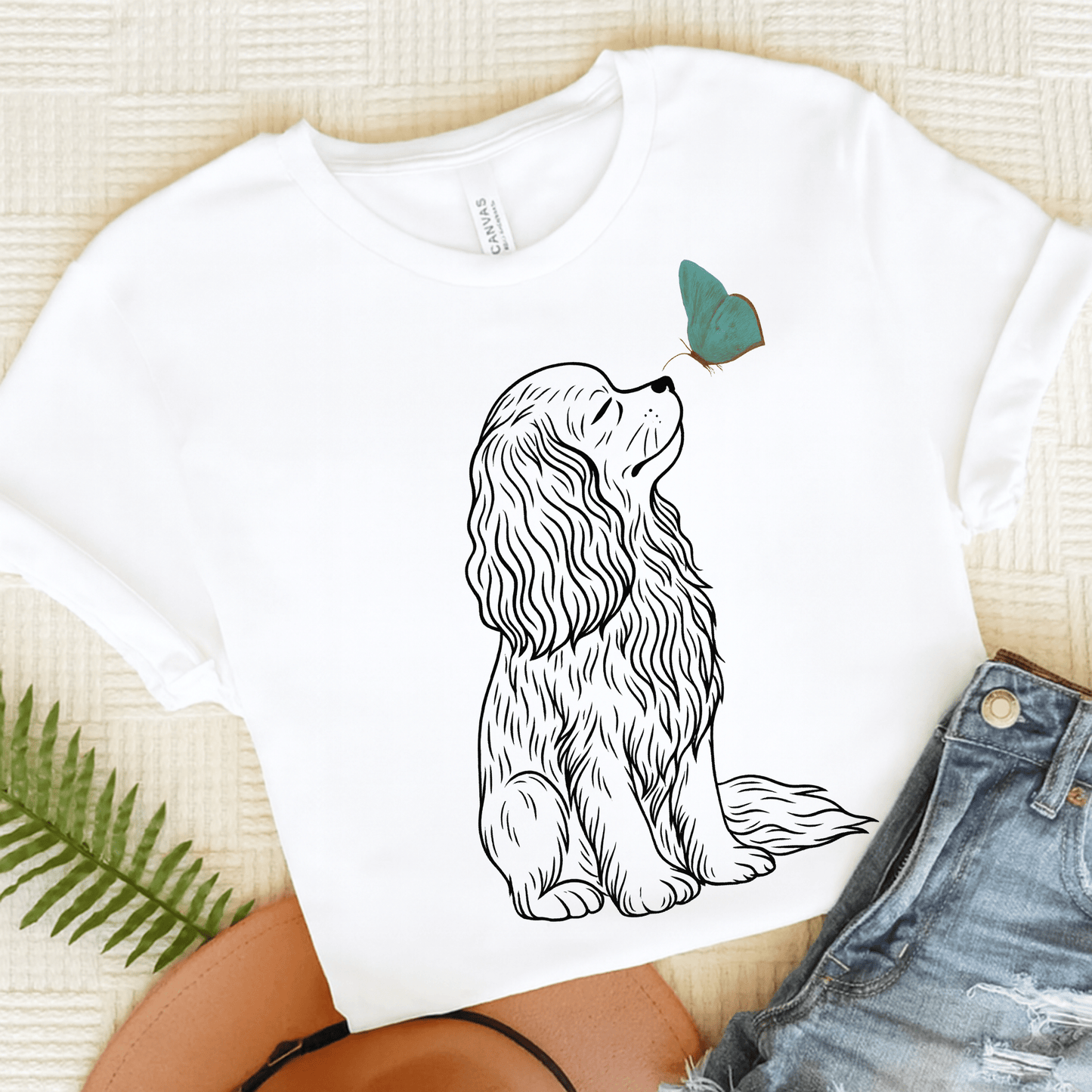 Cavalier Butterfly TShirt White