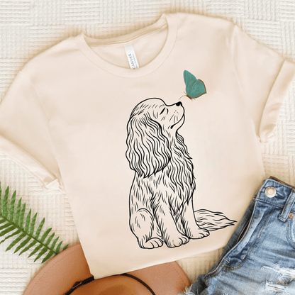Cavalier Butterfly TShirt Natural