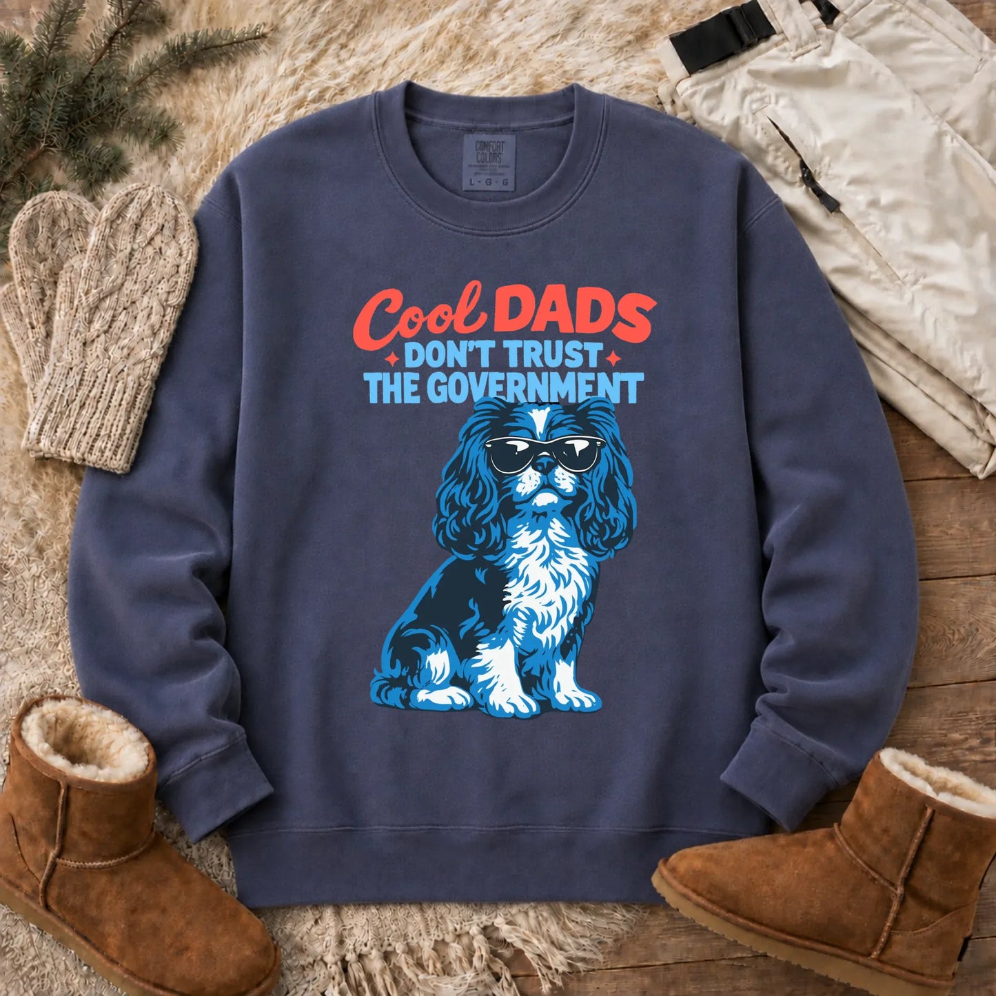Cavalier Cool Dads Government Unisex Sweatshirt Denim