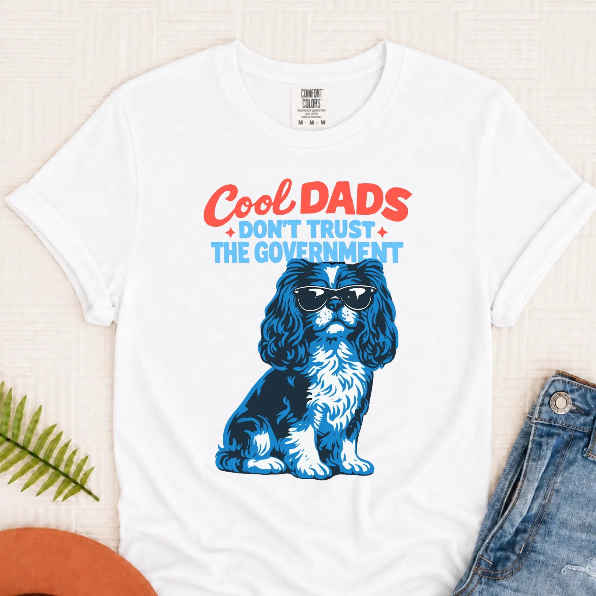 Cavalier Cool Dads Government Unisex TShirt White