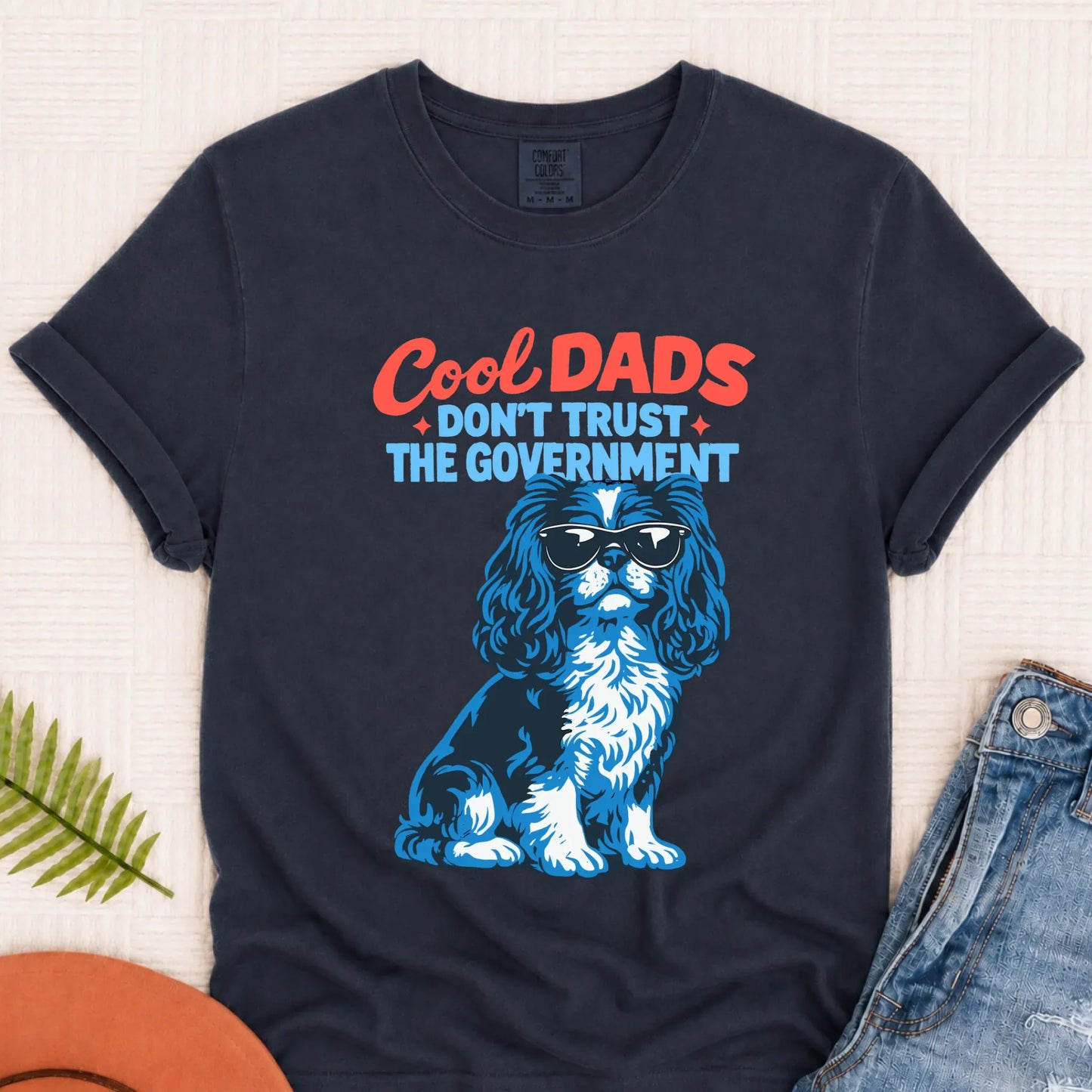 Cavalier Cool Dads Government Unisex TShirt Navy