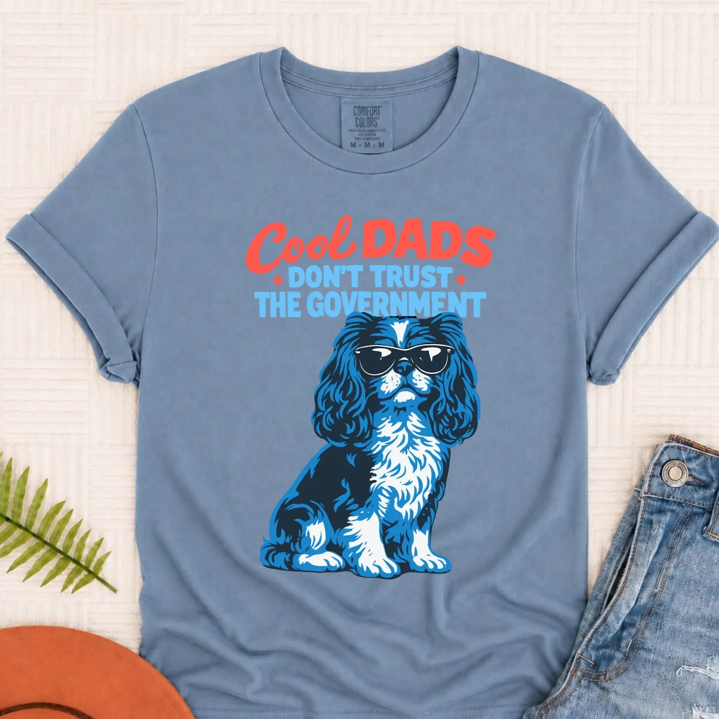 Cavalier Cool Dads Government Unisex TShirt Blue Jean