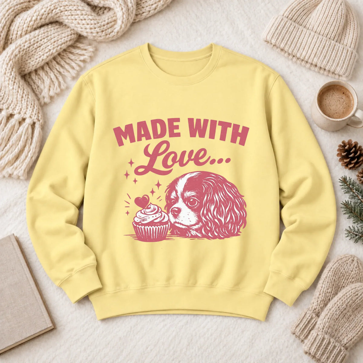 Cavalier Cupcake Baking Unisex Sweatshirt Butter