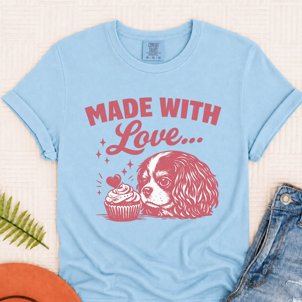 Cavalier Cupcake Baking Unisex Tshirt Chambray
