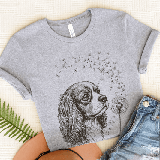 Cavalier Dandelion Gardening Unisex TShirt Athletic Heather