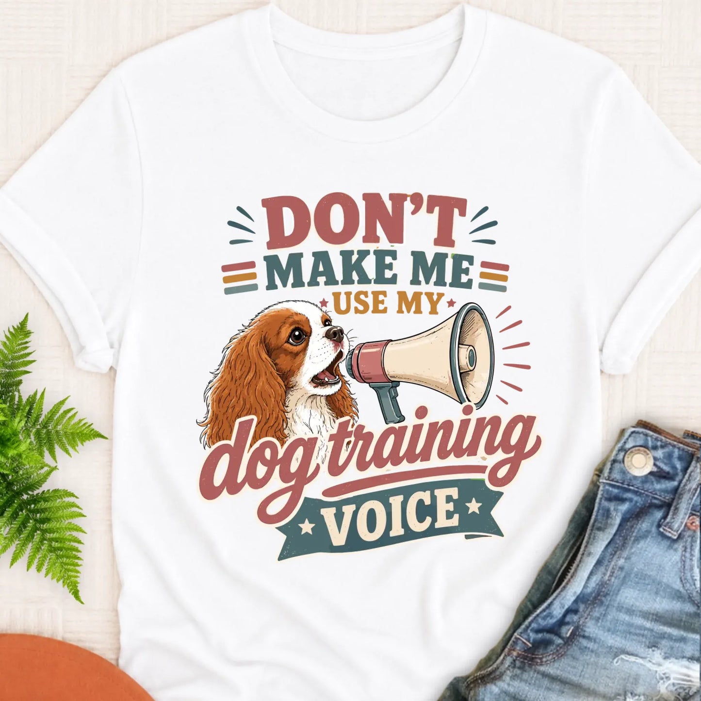 T-Shirt White / S Cavalier Dog Training Voice Unisex TShirt
