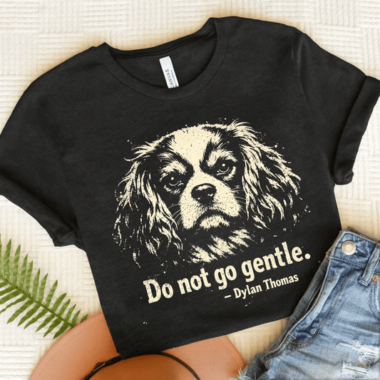 Cavalier Dylan Thomas Poetry Unisex TShirt Dark Grey Heather