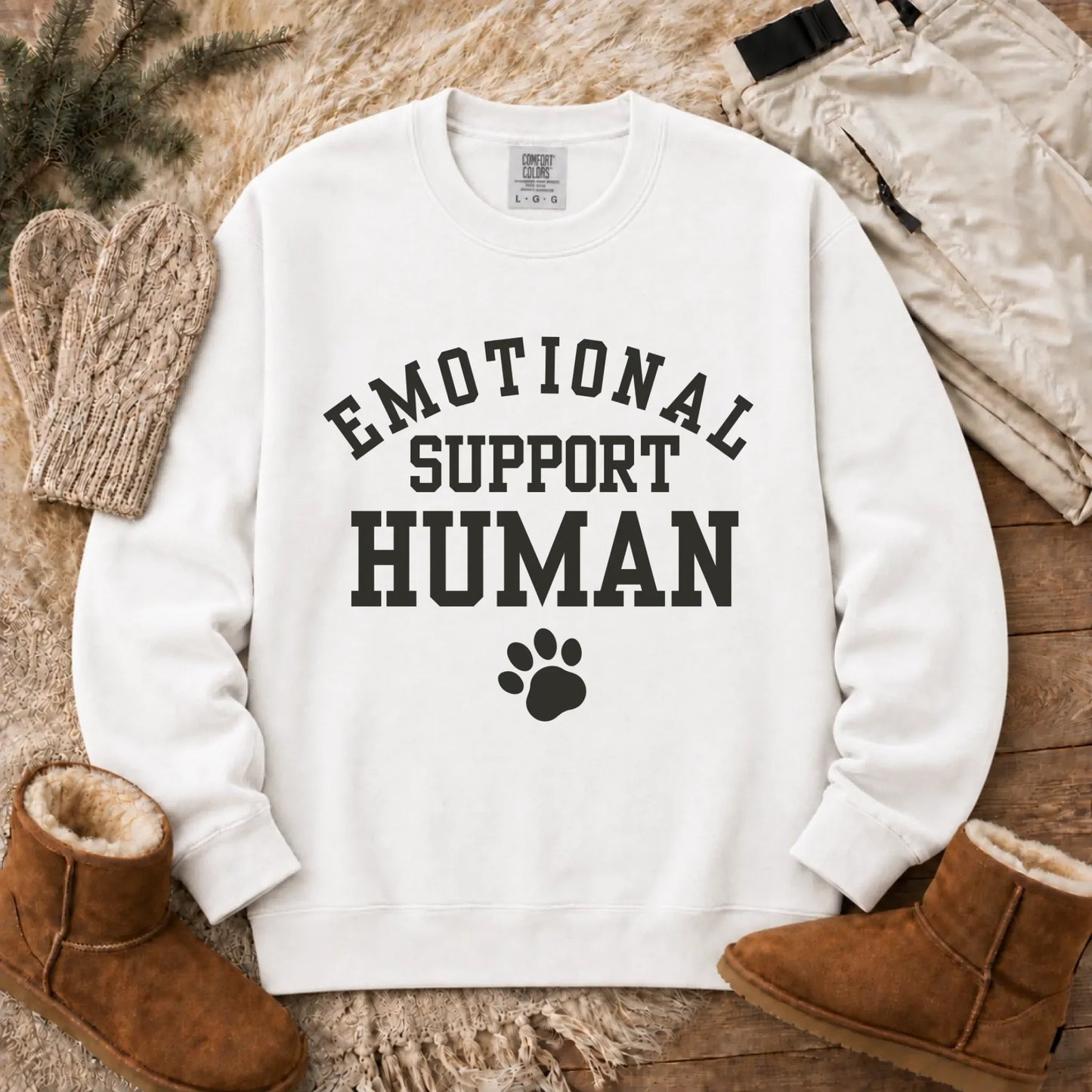 Sweatshirt White / S Cavalier Emotional Support Human Unisex Sweatshirt