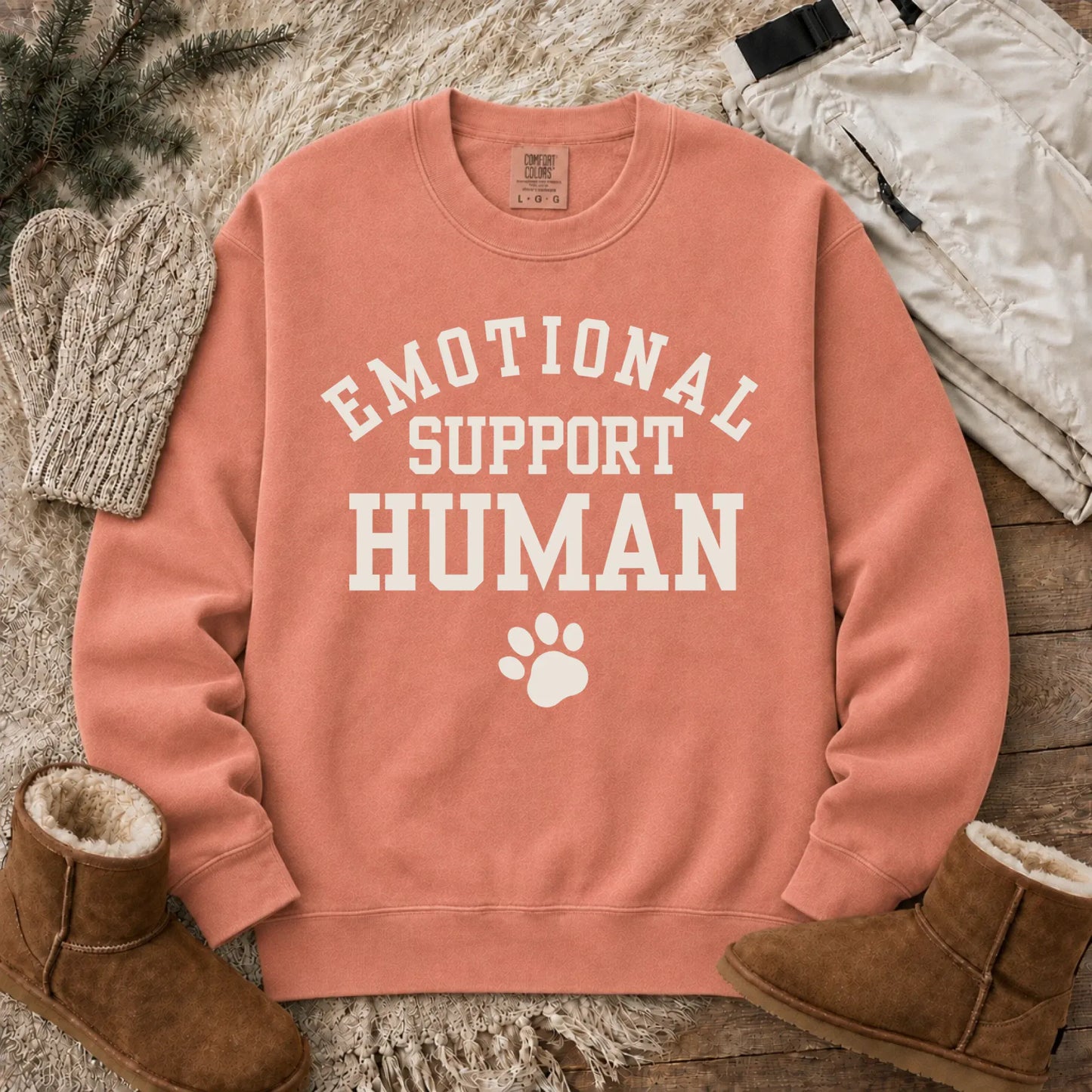 Sweatshirt Terracotta / S Cavalier Emotional Support Human Unisex Sweatshirt