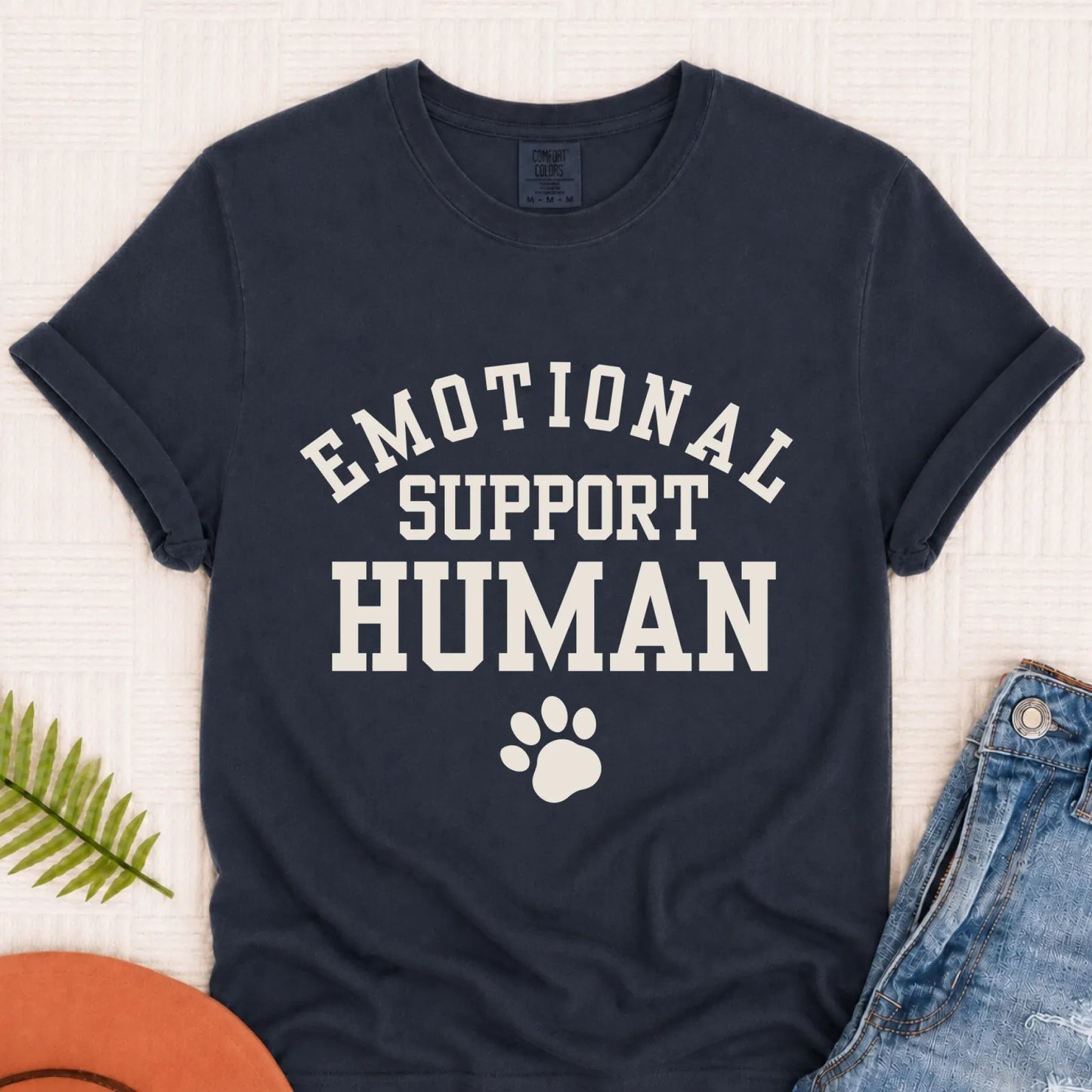 T-Shirt Navy / S Cavalier Emotional Support Human Unisex TShirt