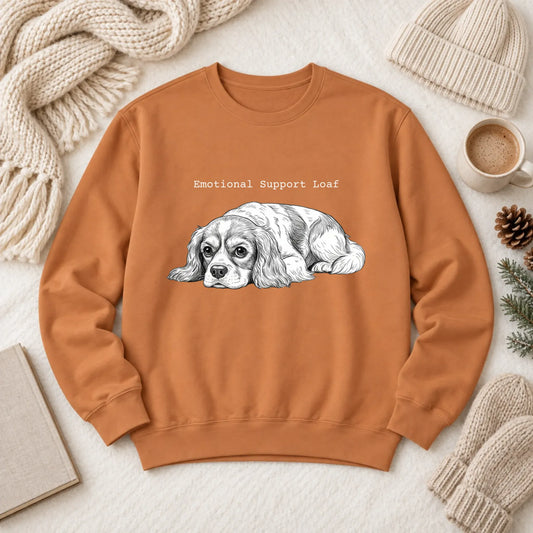 Cavalier Emotional Support Loaf Unisex Sweatshirt Yam