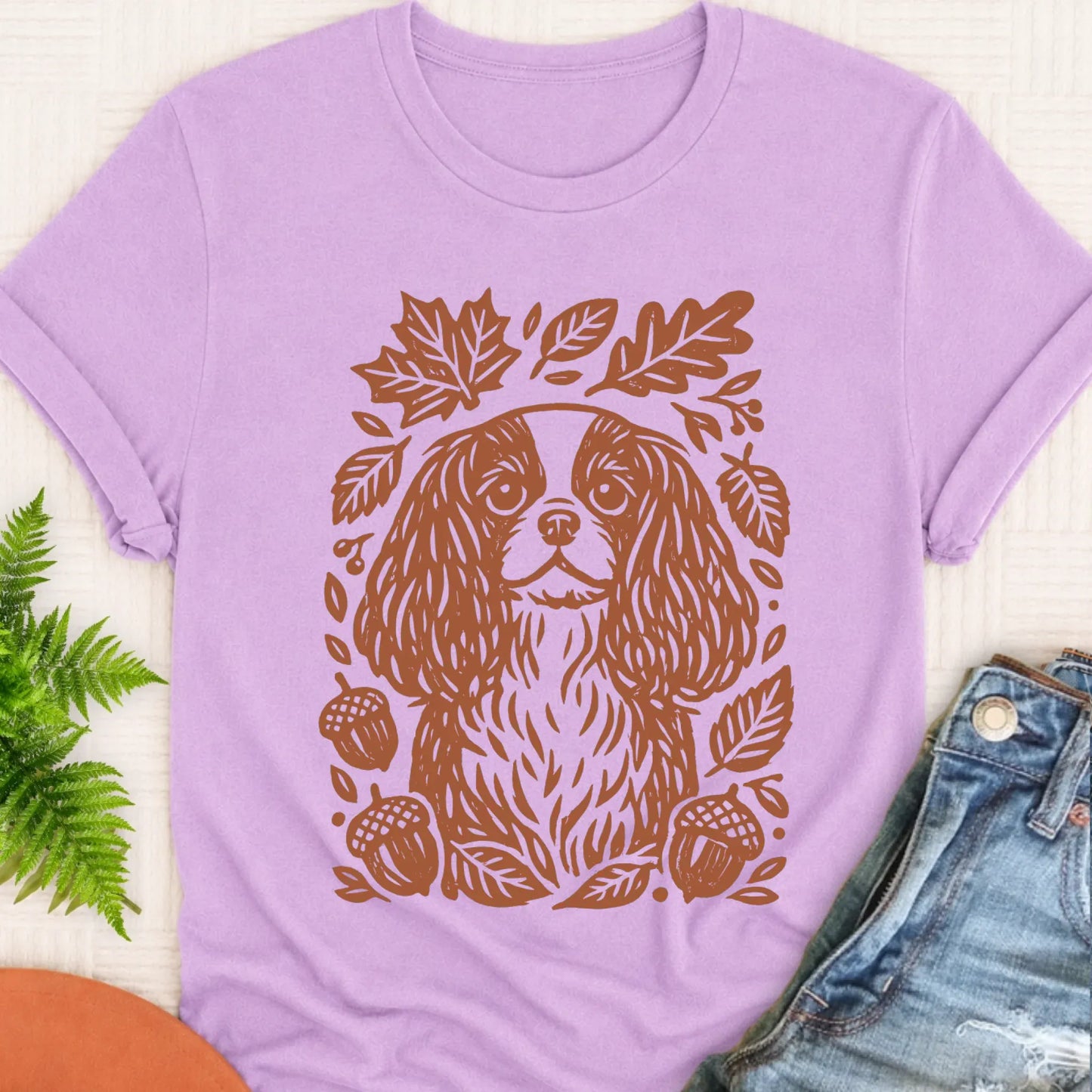 T-Shirt Orchid / S Cavalier Fall Autumn Leaves Unisex TShirt