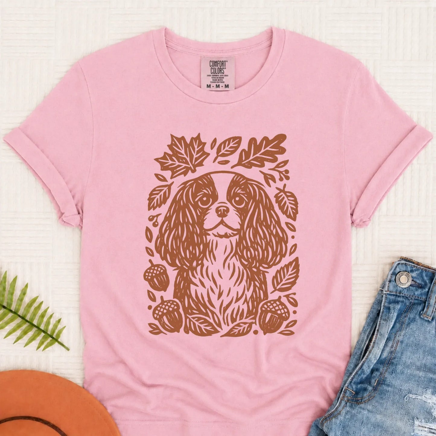 Cavalier Fall Autumn Leaves Unisex TShirt Blossom