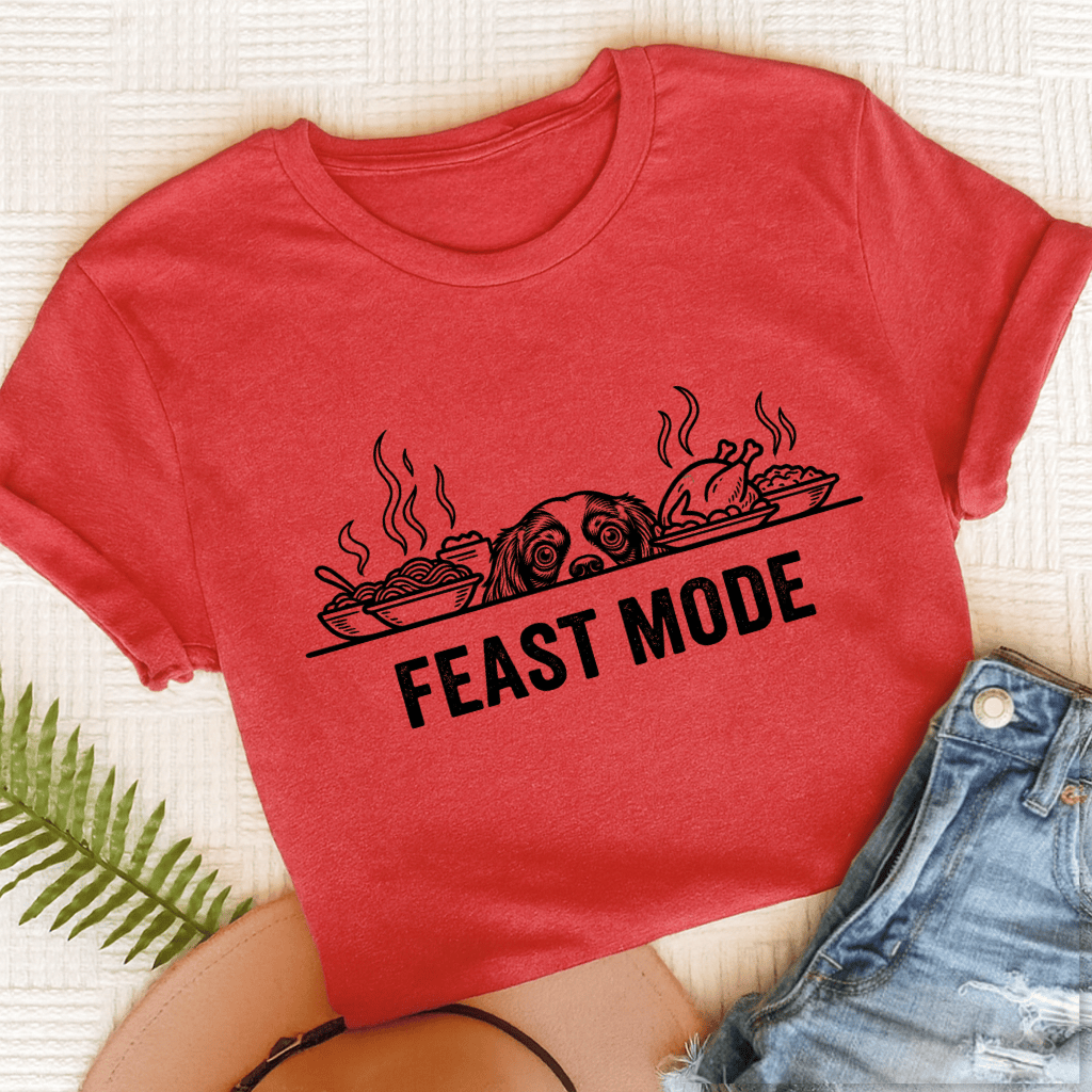Cavalier Feast Mode Unisex TShirt Heather Red