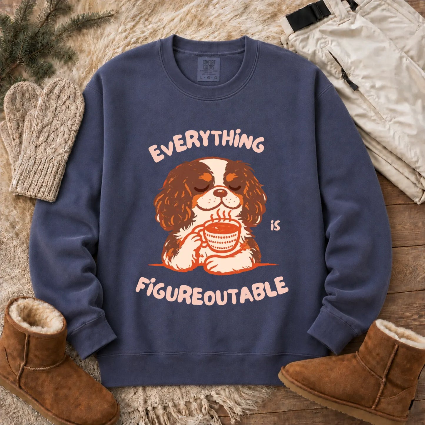 Cavalier Figureoutable Coffee Unisex Sweatshirt Denim