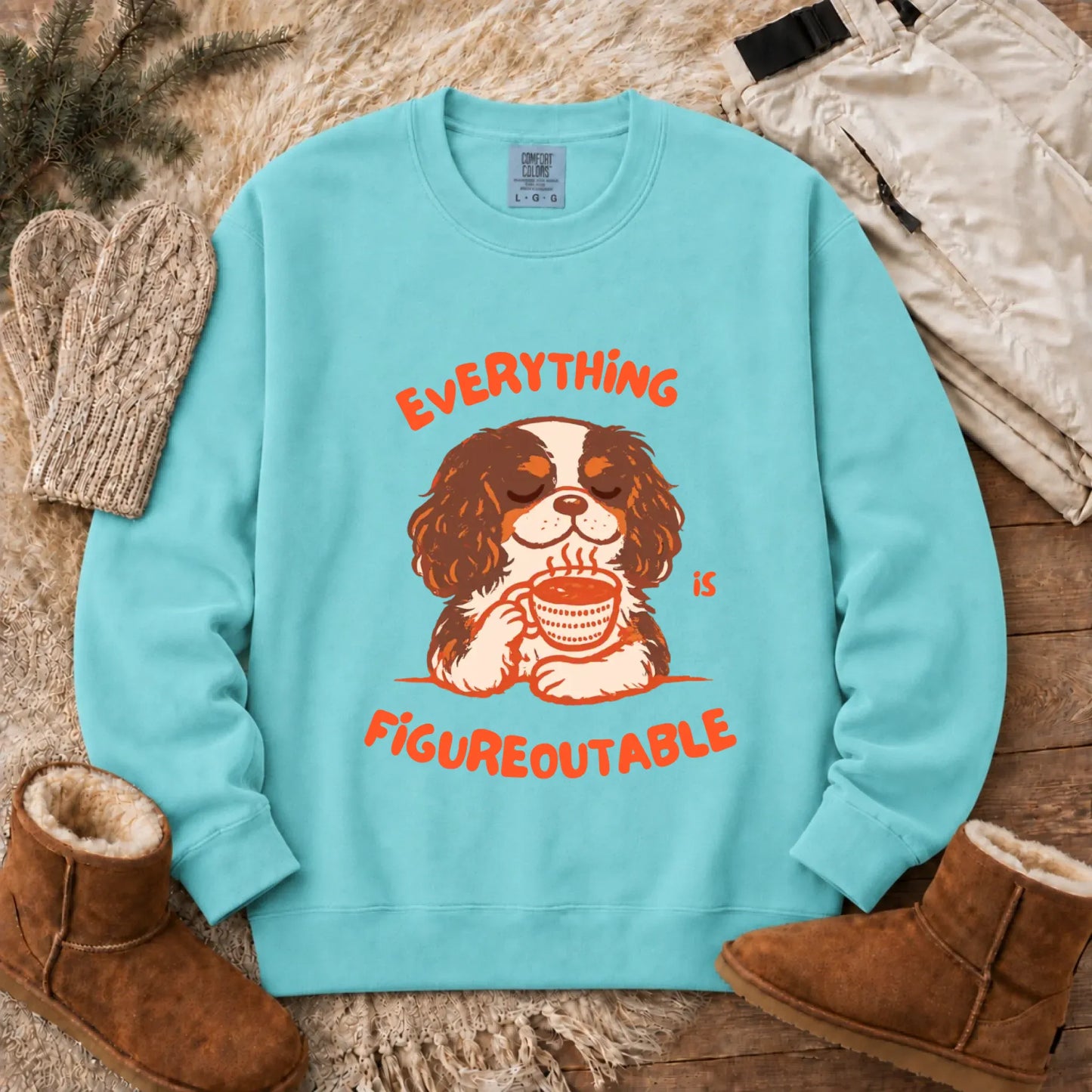 Cavalier Figureoutable Coffee Unisex Sweatshirt Chalky Mint