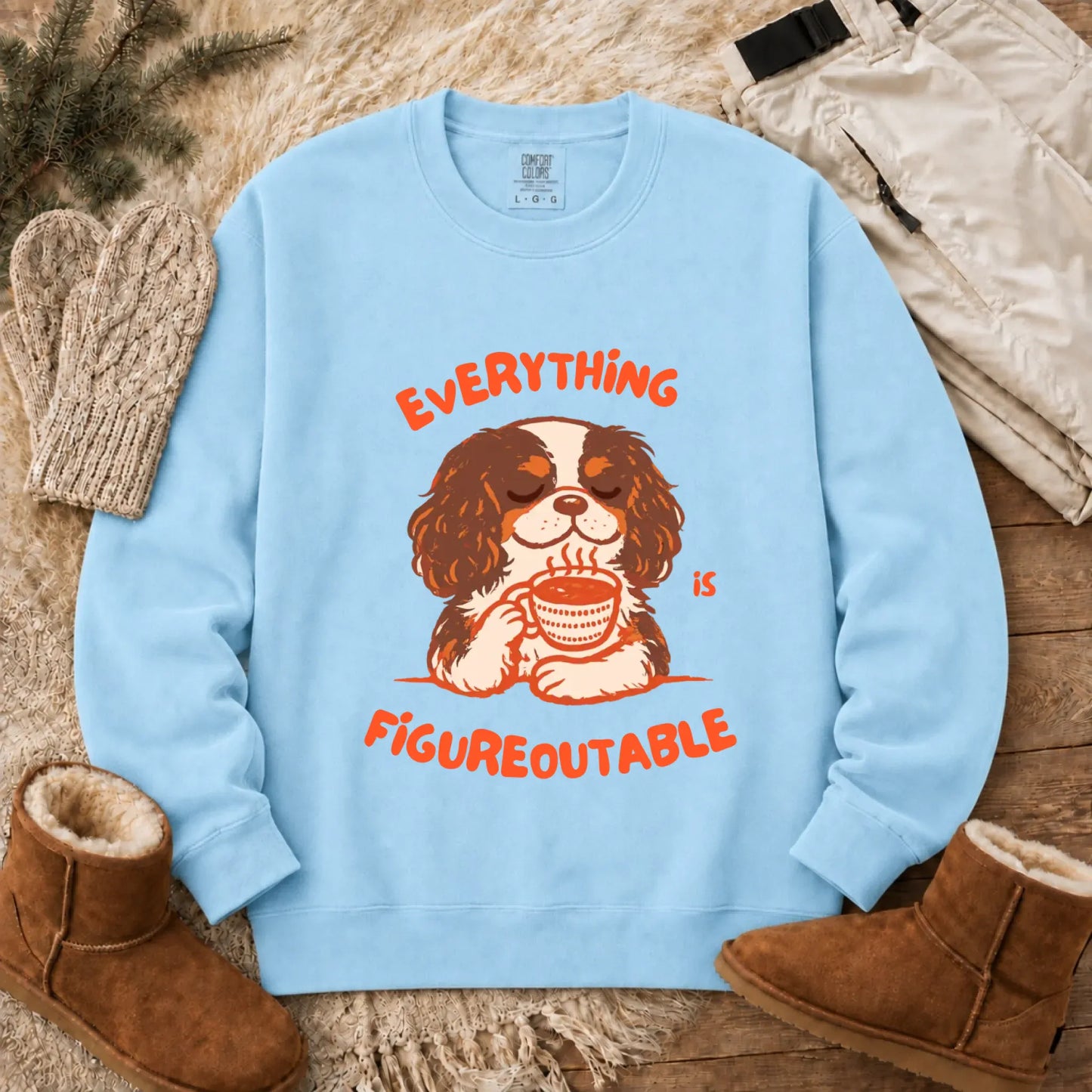 Cavalier Figureoutable Coffee Unisex Sweatshirt Chambray