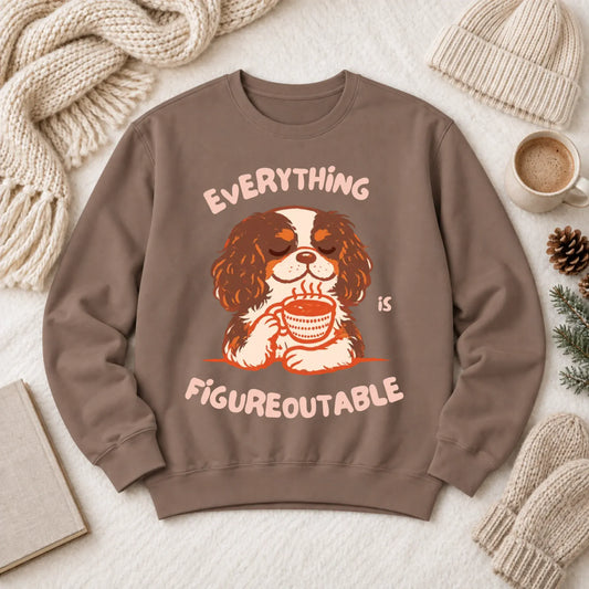 Cavalier Figureoutable Coffee Unisex Sweatshirt Espresso