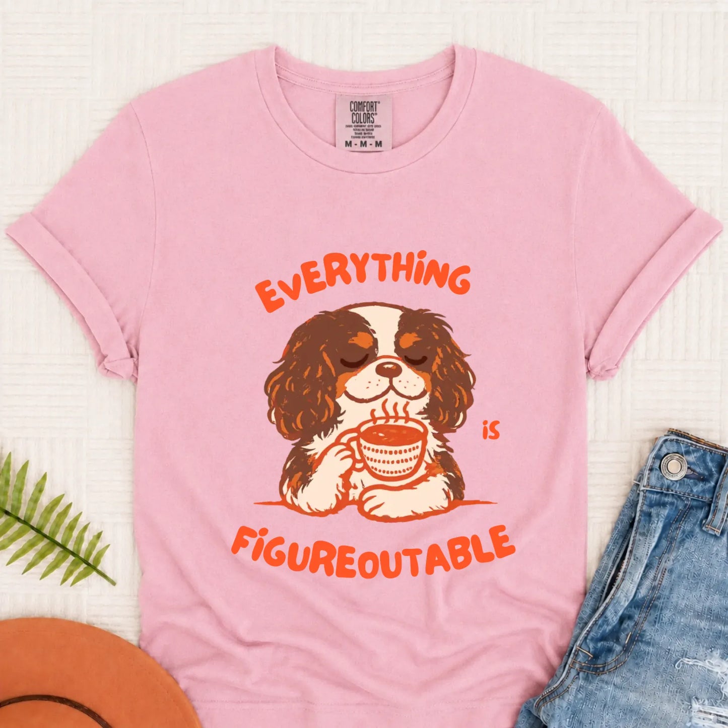 Cavalier Figureoutable Coffee Unisex Tshirt Blossom