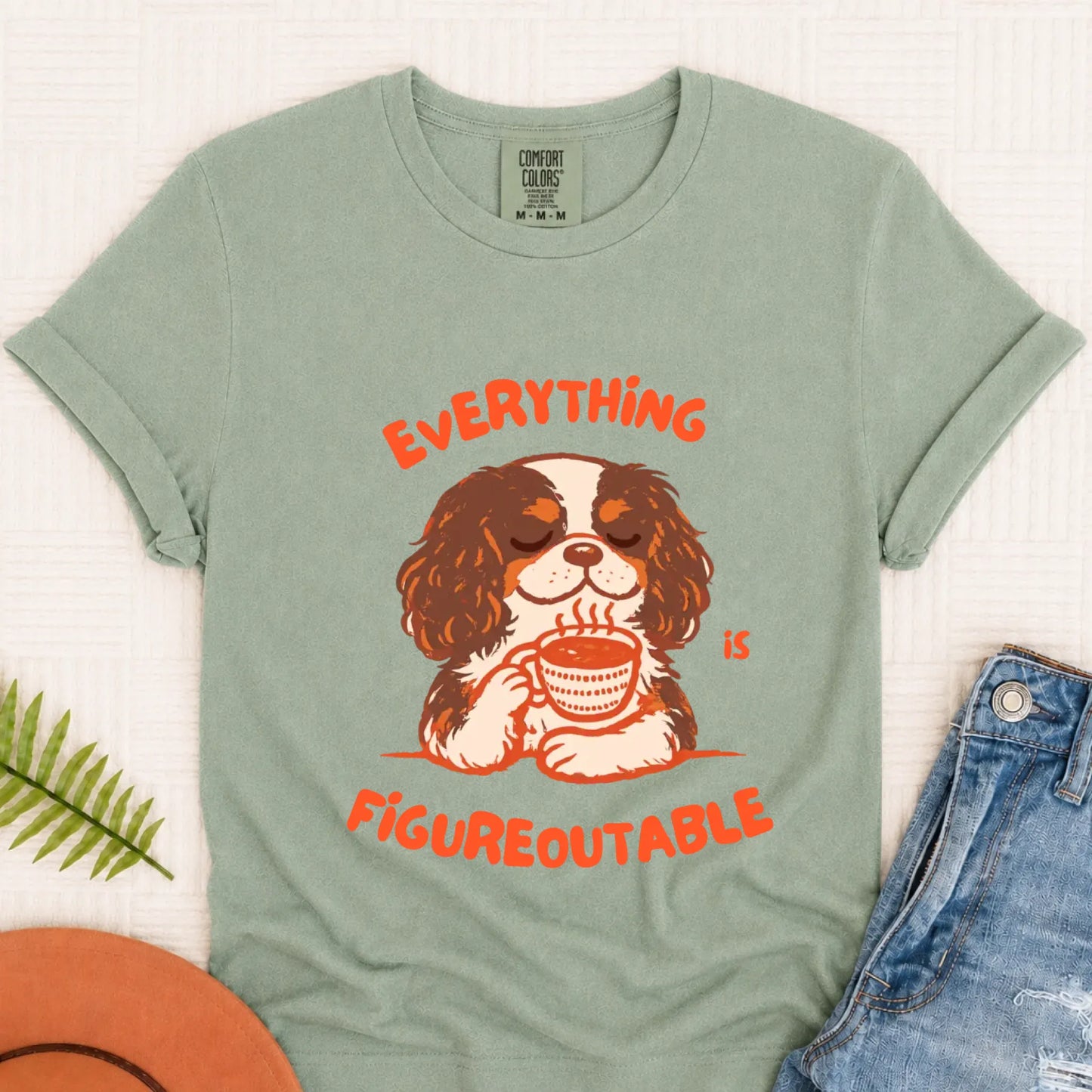 Cavalier Figureoutable Coffee Unisex Tshirt Bay