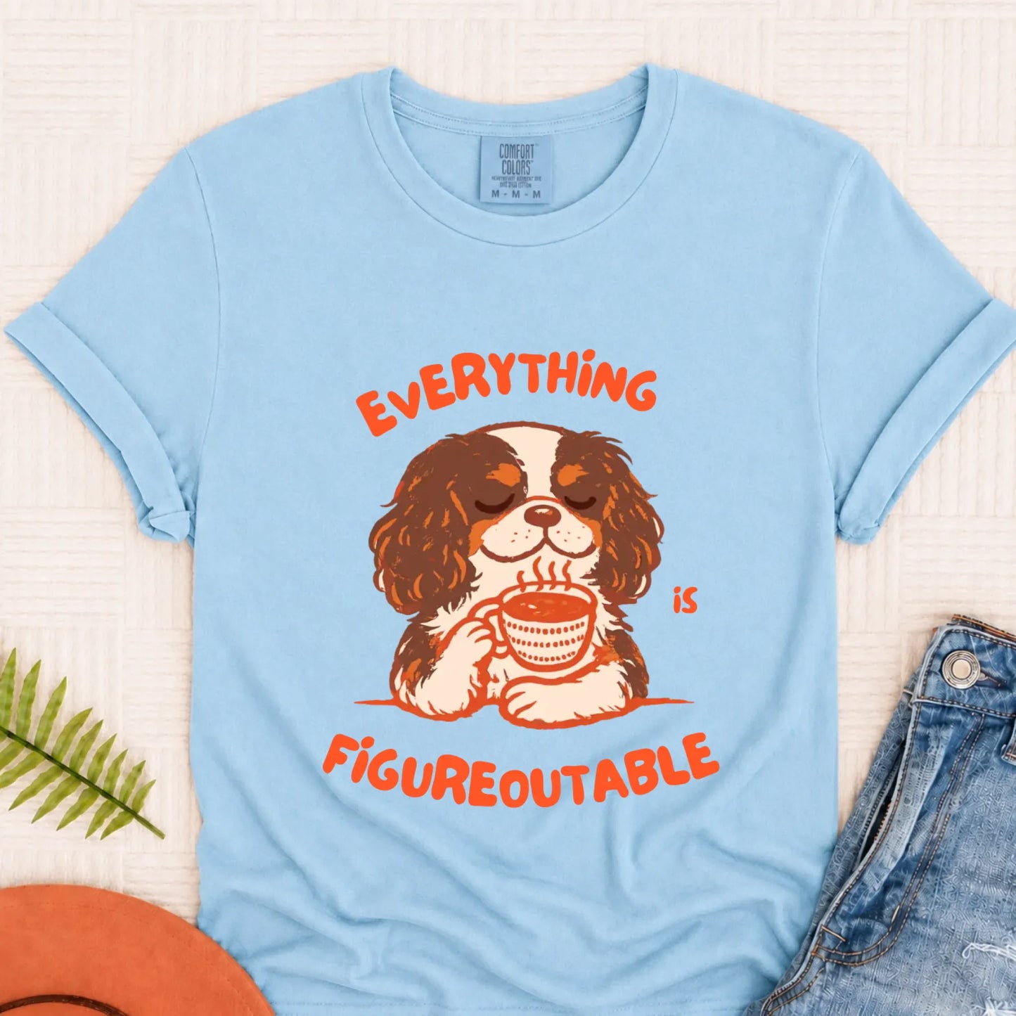 Cavalier Figureoutable Coffee Unisex Tshirt Chambray