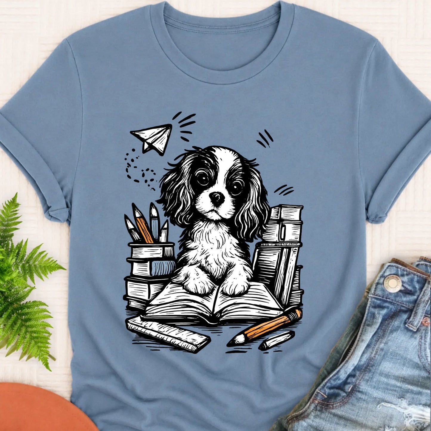 T-Shirt Blue Jean / S Cavalier First Day of School Unisex TShirt