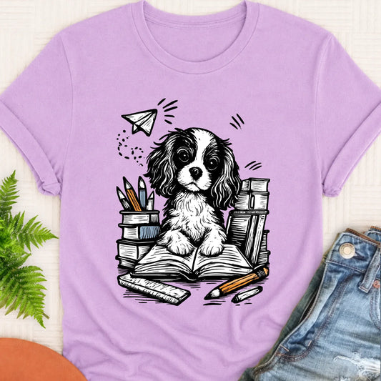 Cavalier First Day of School Unisex TShirt Orchid