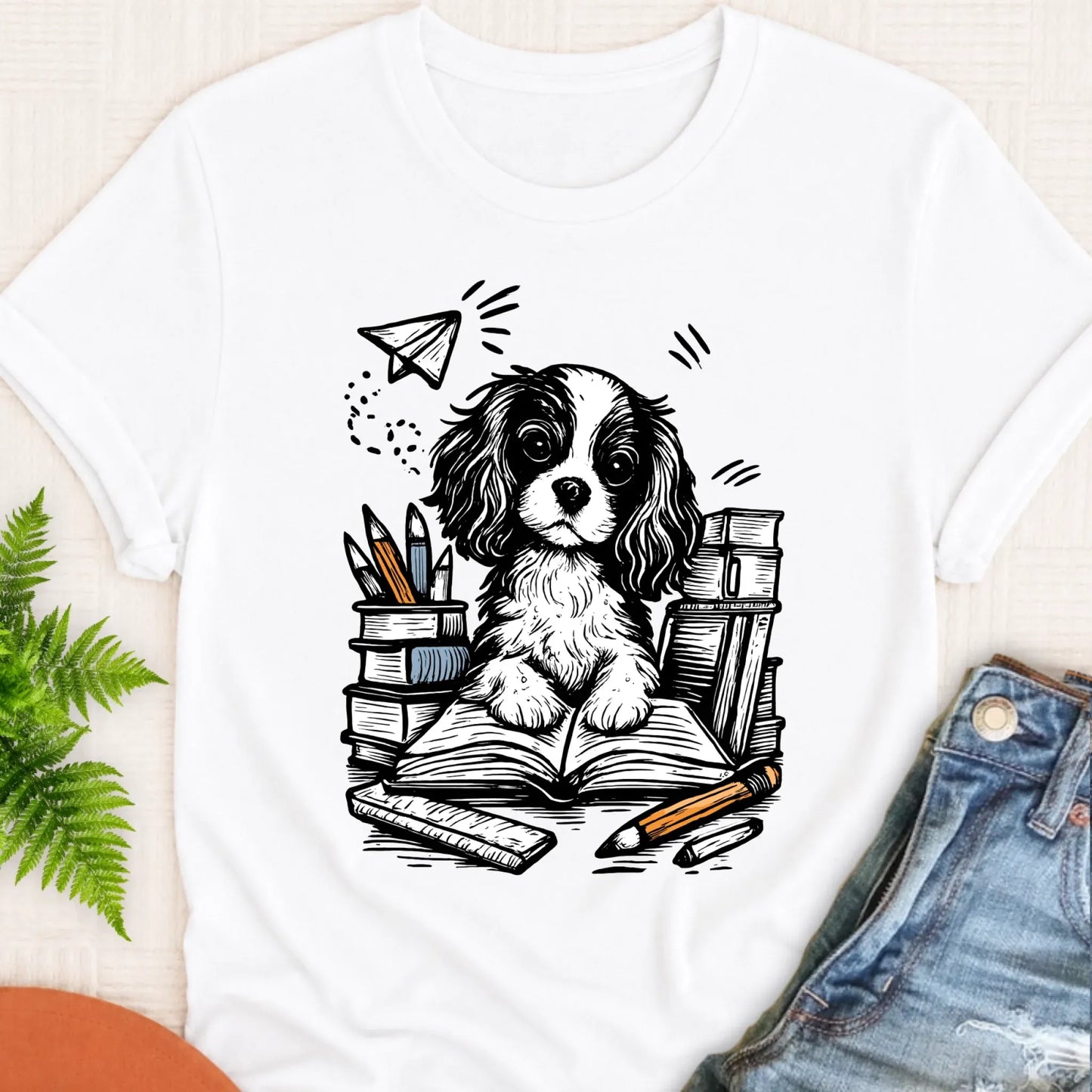 T-Shirt White / S Cavalier First Day of School Unisex TShirt