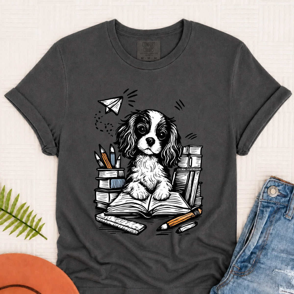 Cavalier First Day of School Unisex TShirt Pepper