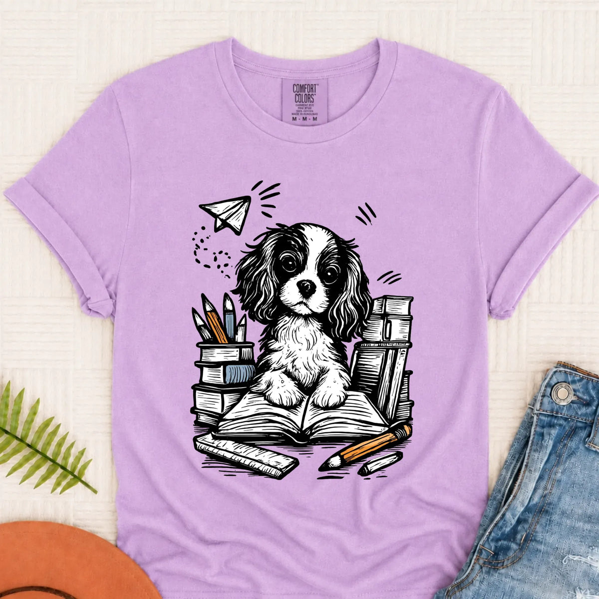 Cavalier First Day of School Unisex TShirt Orchid