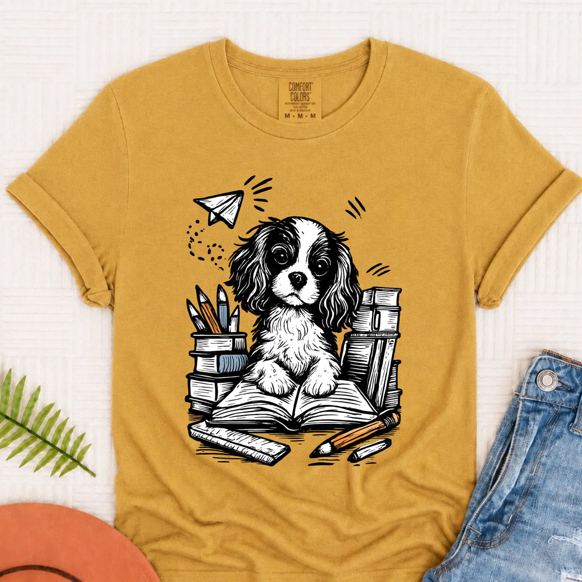 Cavalier First Day of School Unisex TShirt Mustard