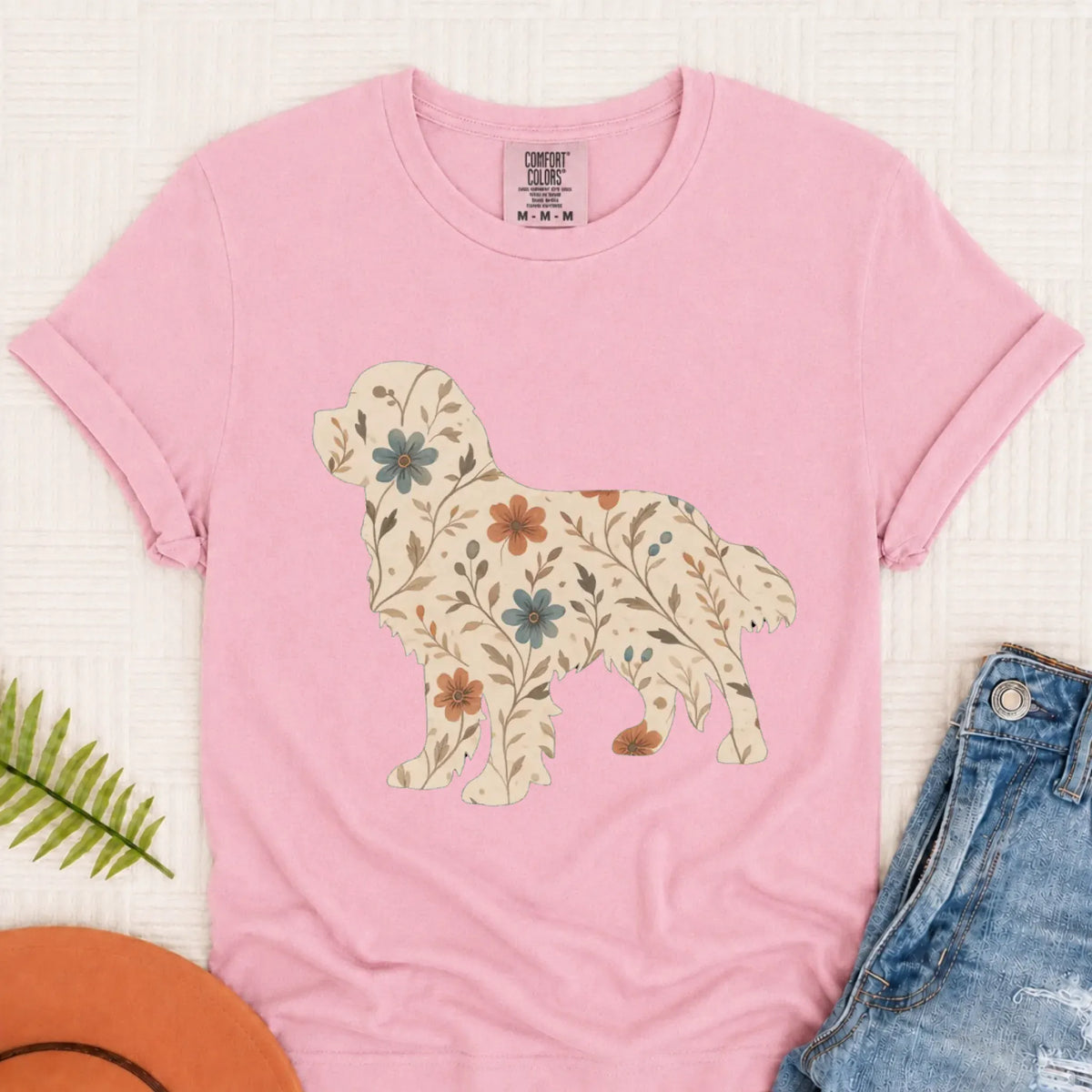 Cavalier Floral Gardening Silhouette Unisex TShirt Blossom