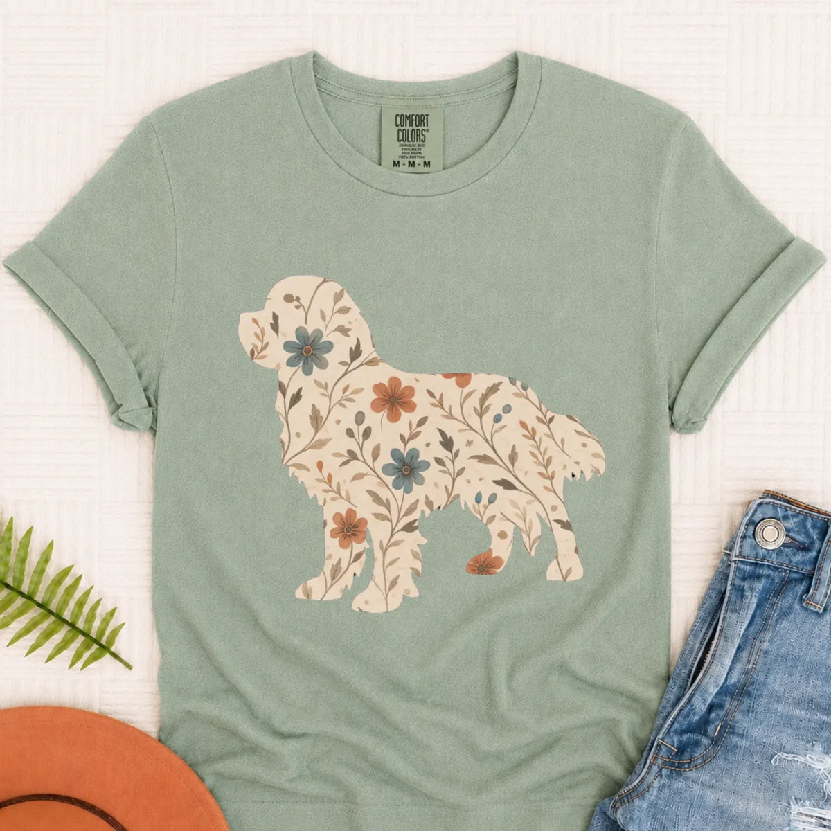 Cavalier Floral Gardening Silhouette Unisex TShirt Bay