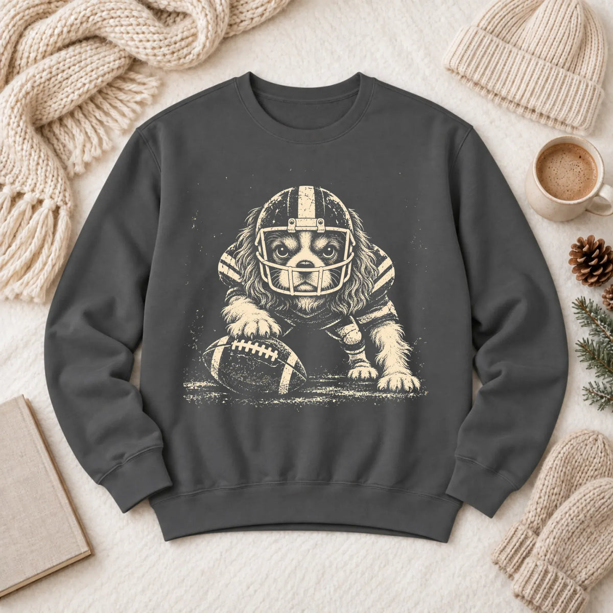 Cavalier Football Grunge Unisex Sweatshirt Pepper